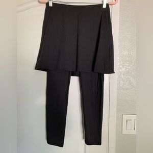 Calia Black Leggings with Skirt Overlay